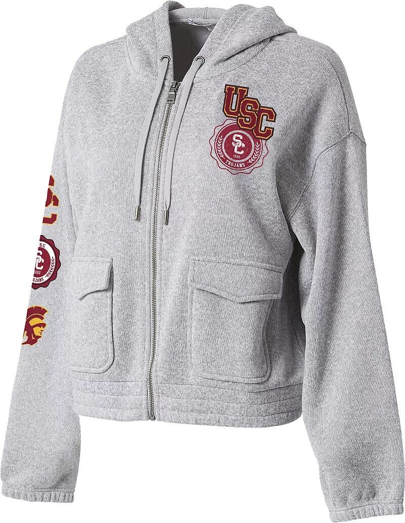 

Wear By Erin Andrews Женская серая укороченная толстовка на молнии с капюшоном South Carolina Gamecocks