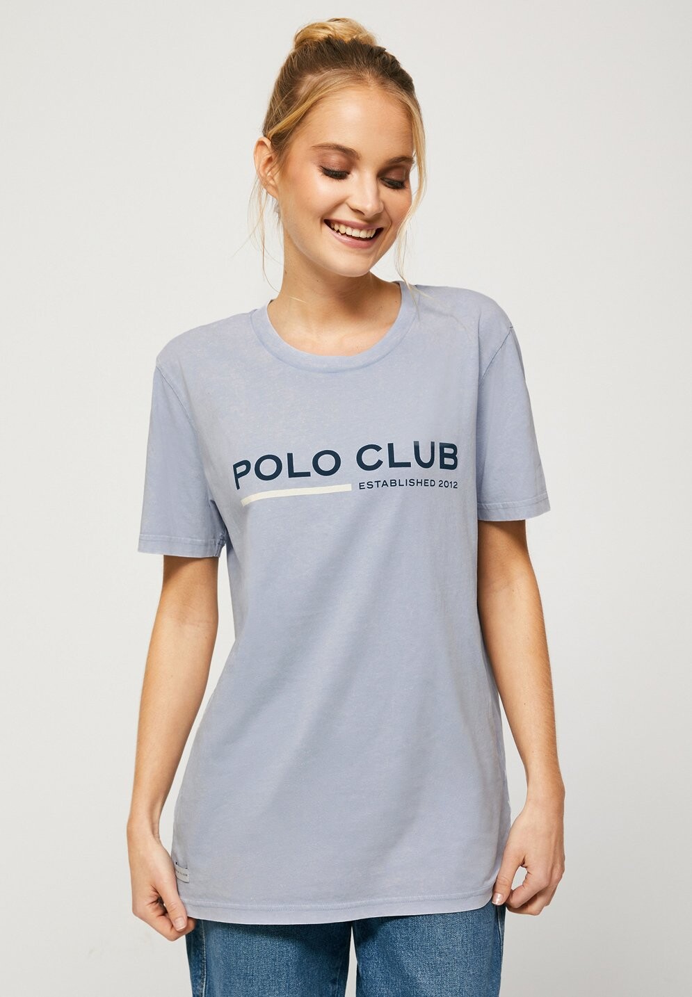 

Футболка с принтом Polo Club, синий