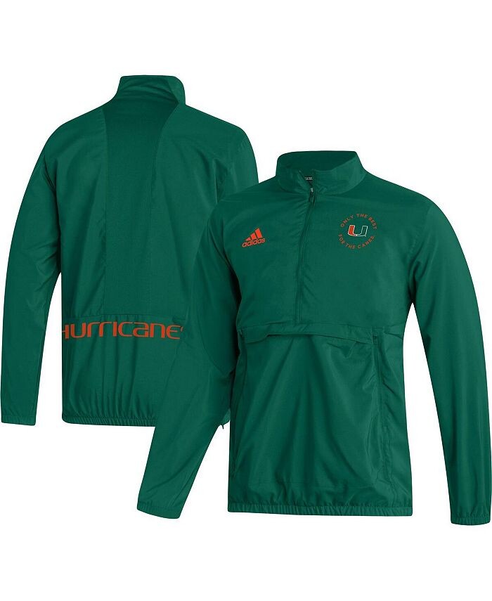 

Мужская зеленая куртка на молнии Miami Hurricanes AEROREADY adidas, зеленый