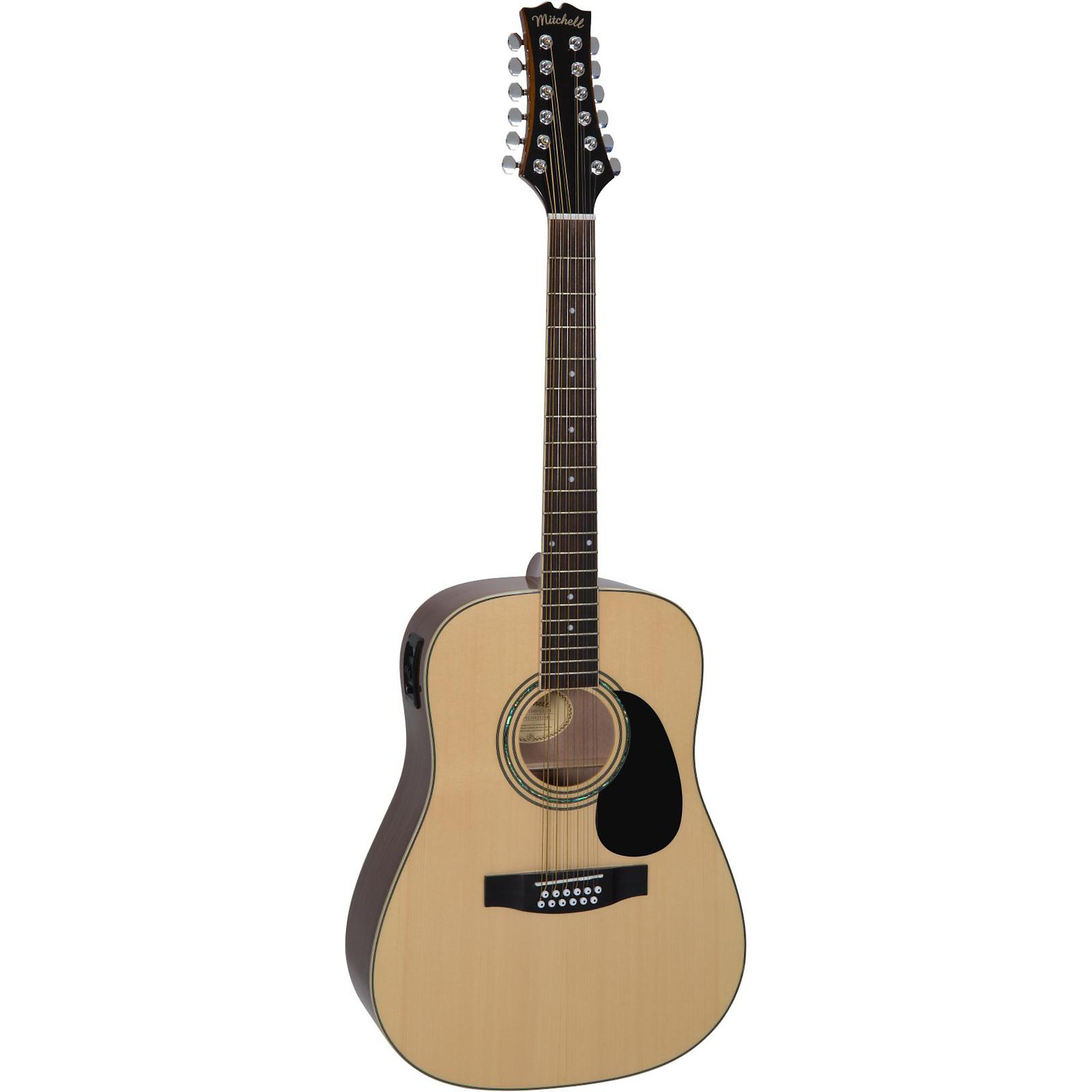 цена Mitchell D120S12E 12-струнная акусто-электрическая гитара Dreadnought Natural