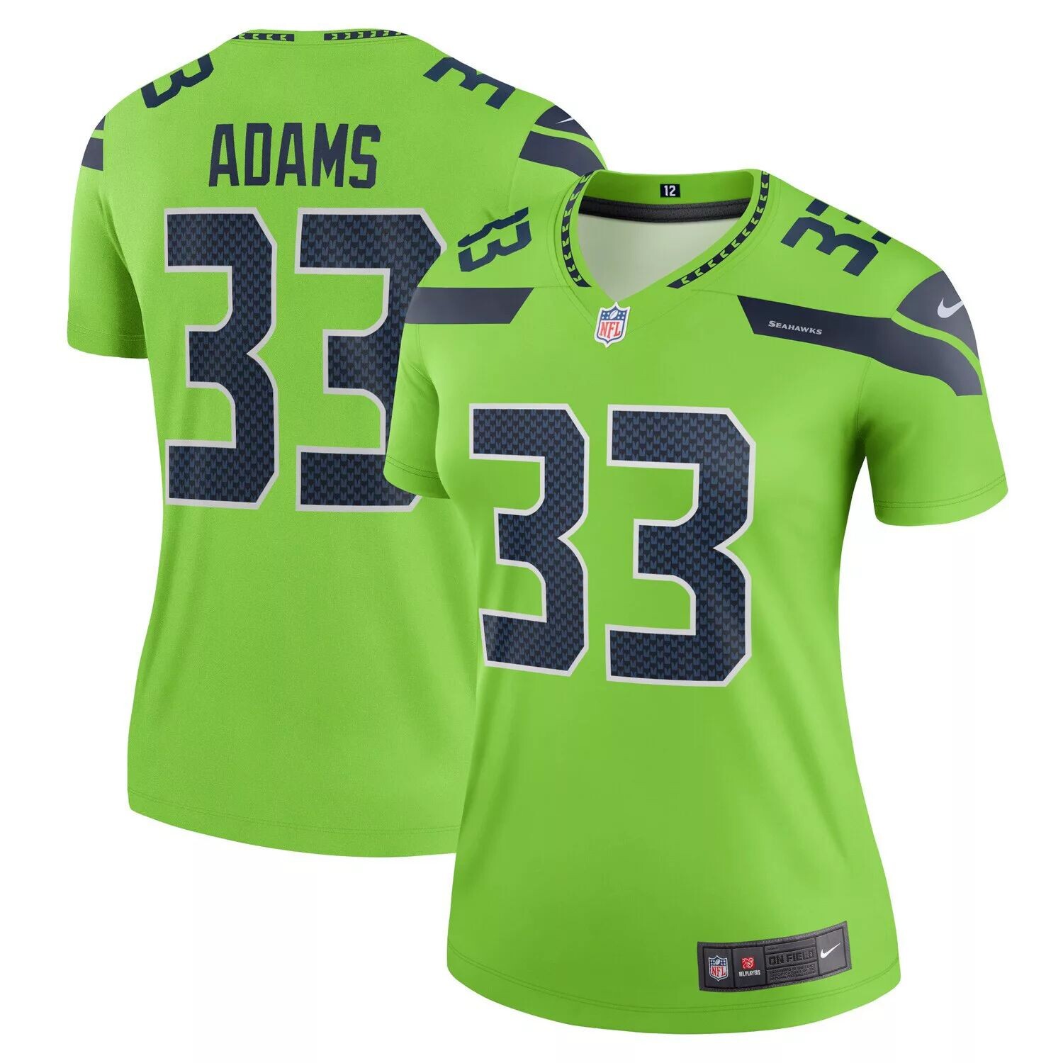 

Женская футболка Nike Jamal Adams Neon Green Seattle Seahawks Legend Nike