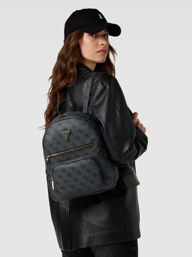

Рюкзак с логотипом по всей поверхности, модель ECO ELEMENTS Guess, антрацит