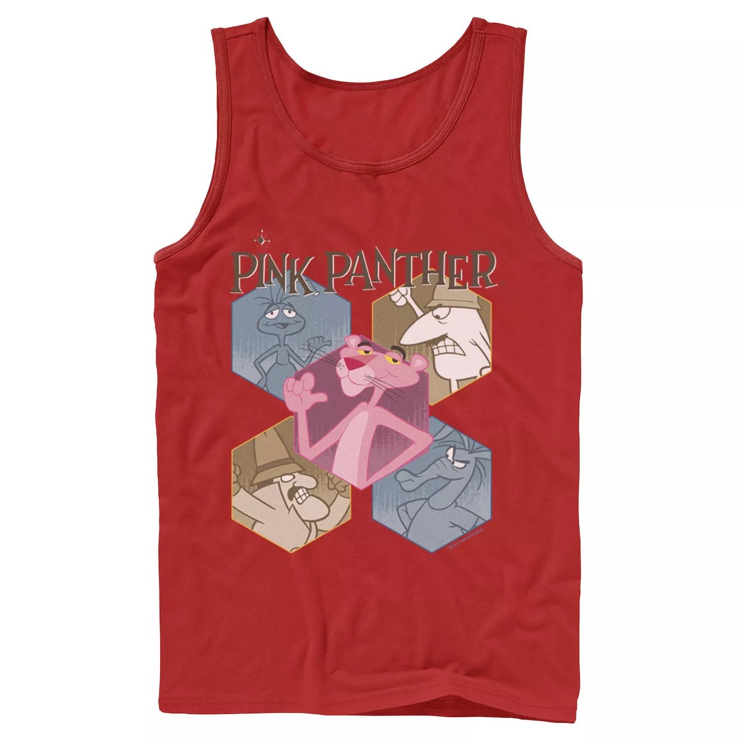 

Мужская майка с шестиугольными портретами Pink Panther Licensed Character