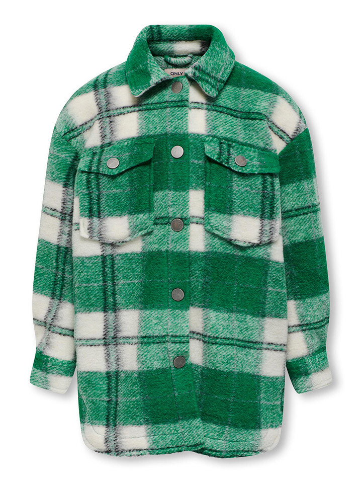 

Куртка KIDS ONLY Hemdjacke Wandrea, цвет Grün/Weiß