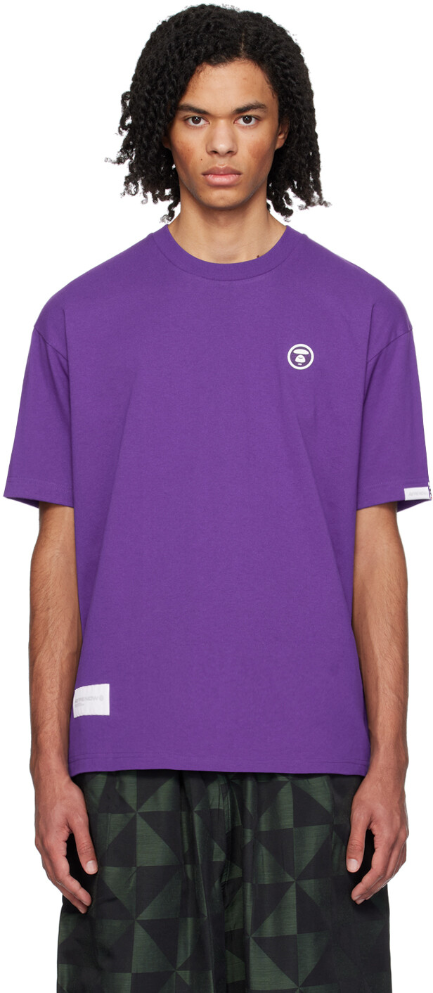 

Фиолетовая футболка с нашивкой Aape By A Bathing Ape