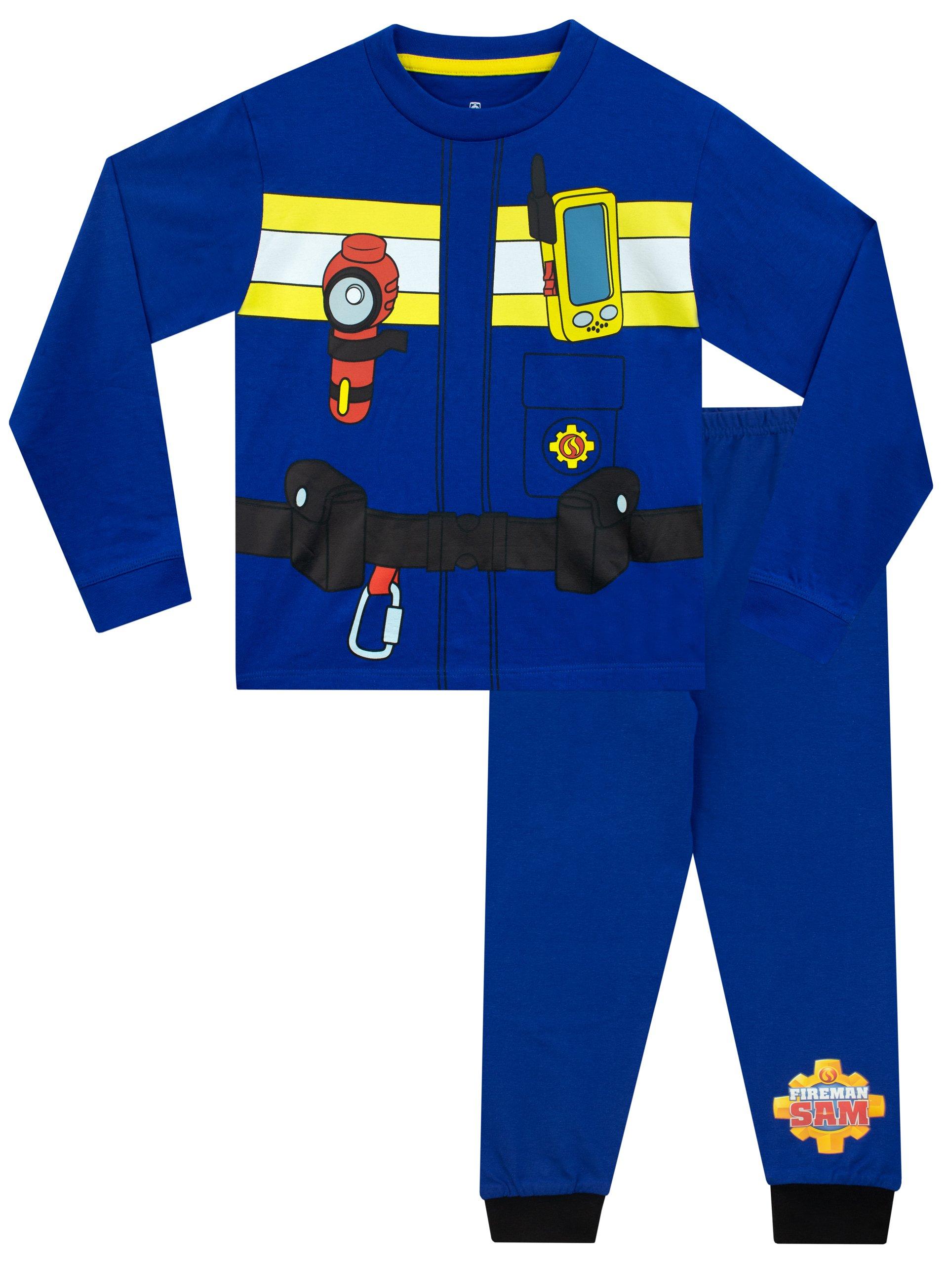 Пижама пожарного с длинными рукавами Fireman Sam, синий 15 шт компл пожарный сэм воздушные шары детский пожарный день рождения принадлежности для вечеринки пожарная машина тематический декор