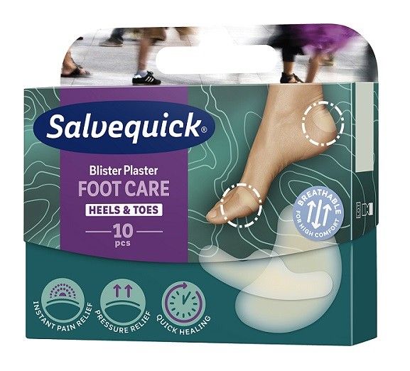 Набор перевязочных пластырей Salvequick Foot Care Mix, 10 шт
