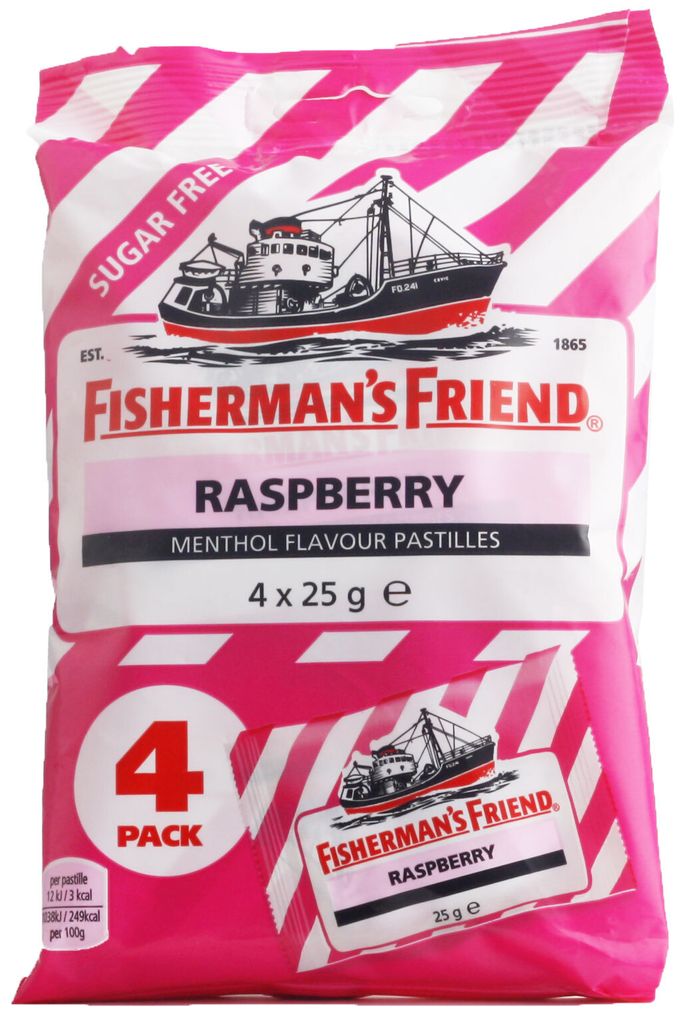 

Fisherman's Friend Малина без сахара 4х25г Fishermans Friend