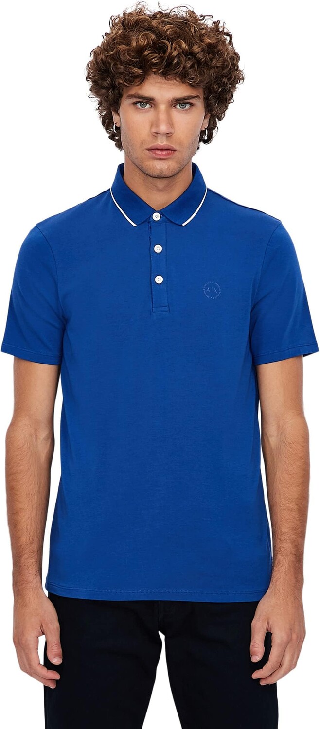 

Рубашка-поло Crest Embroidered Logo Polo Armani Exchange, цвет Marine
