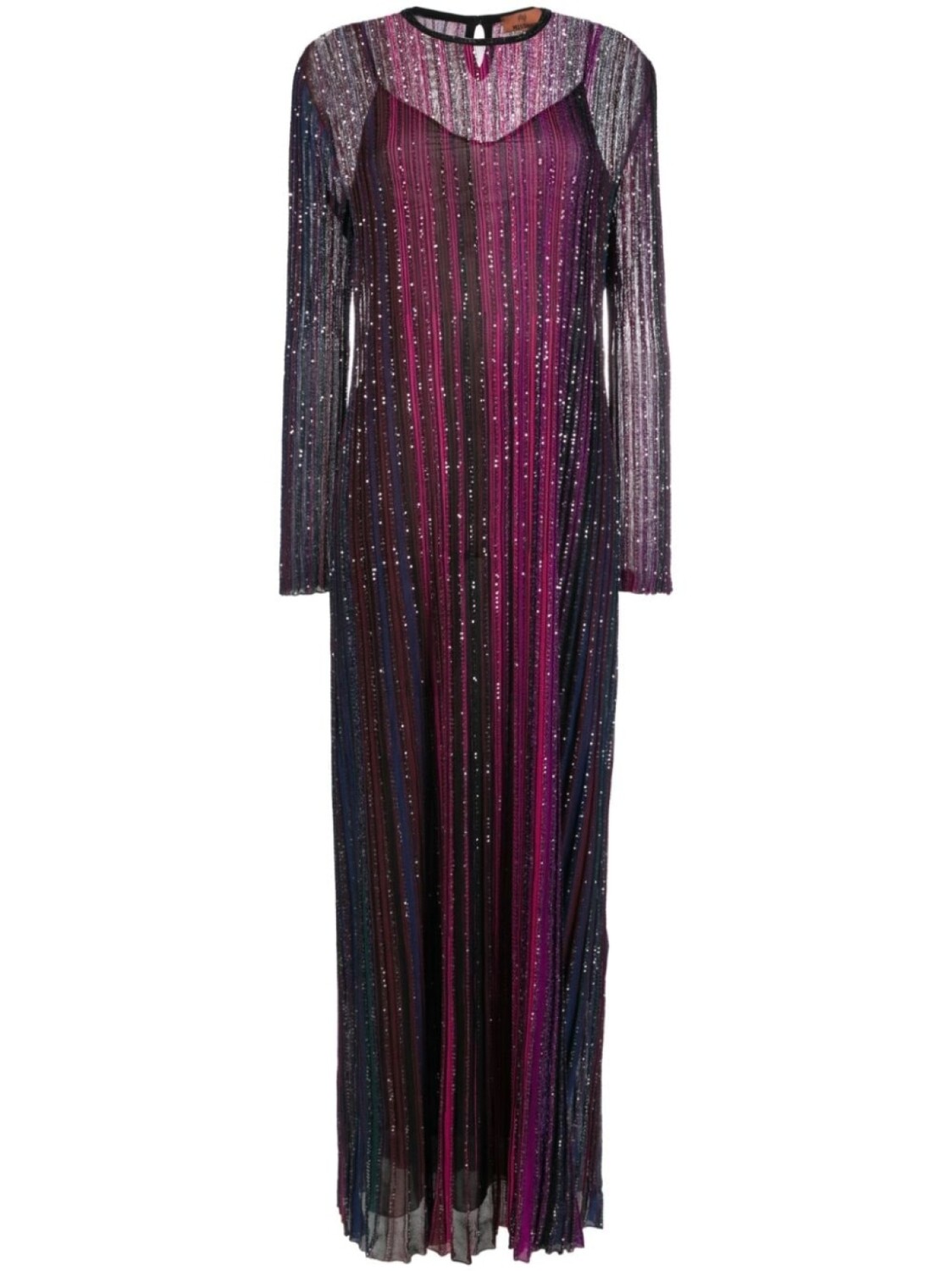 

Missoni платье макси с пайетками, розовый