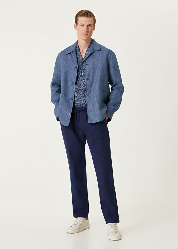 

Льняные брюки Beymen Collection, синий