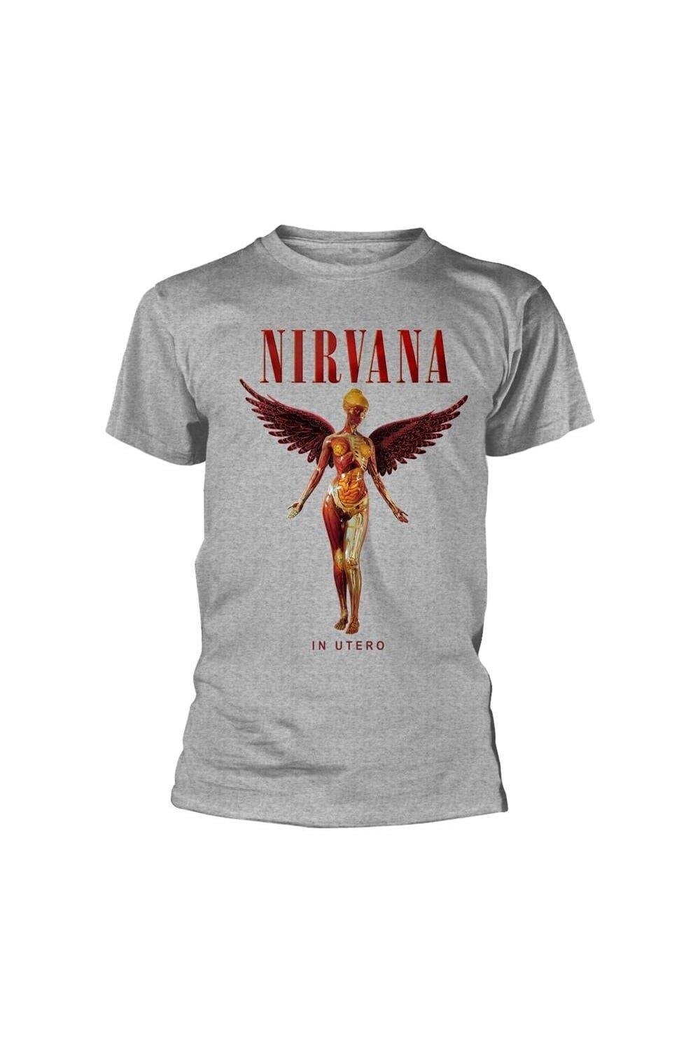 

Футболка «В утробе матери» Nirvana, серый