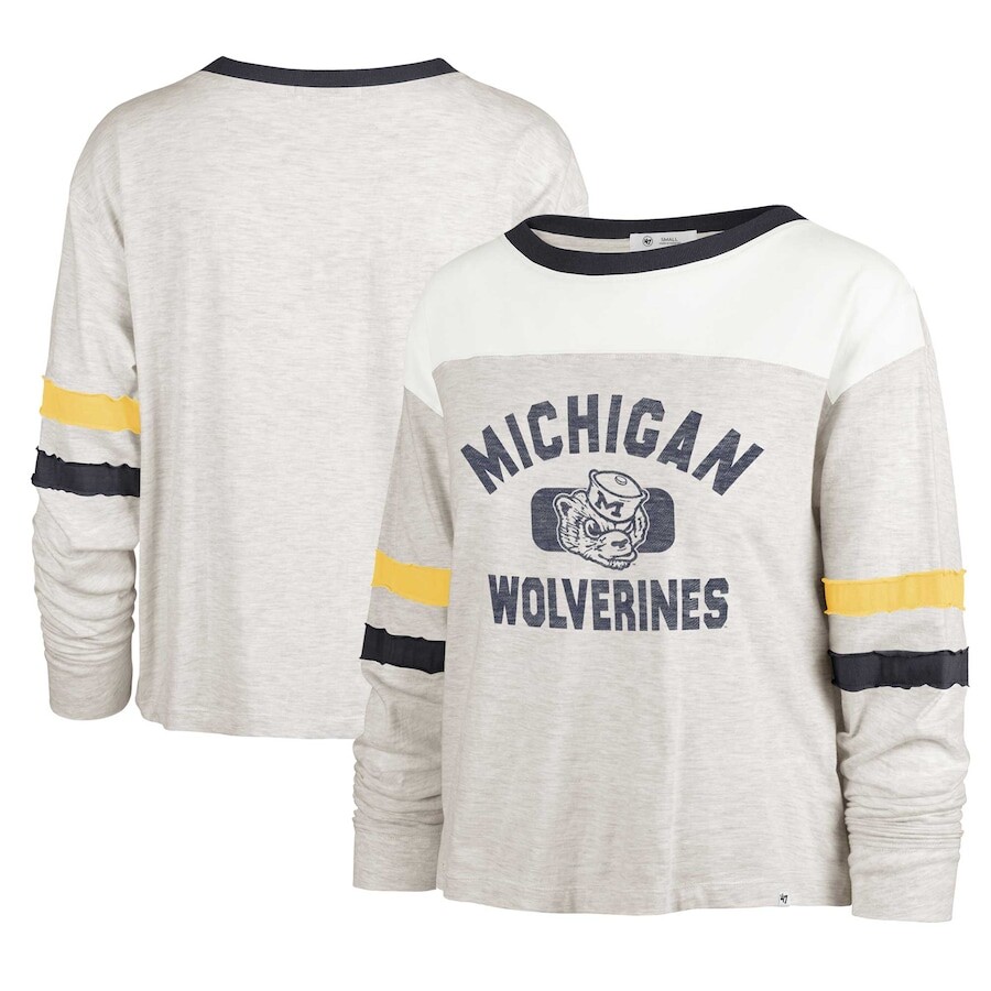 

Футболка с длинным рукавом 47 Michigan Wolverines, серый