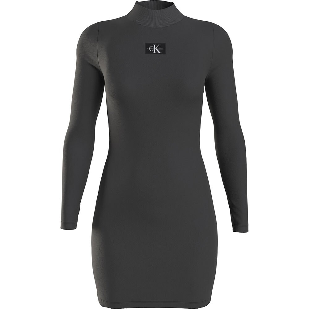 

Платье Calvin Klein Jeans Woven Label Rib, черный