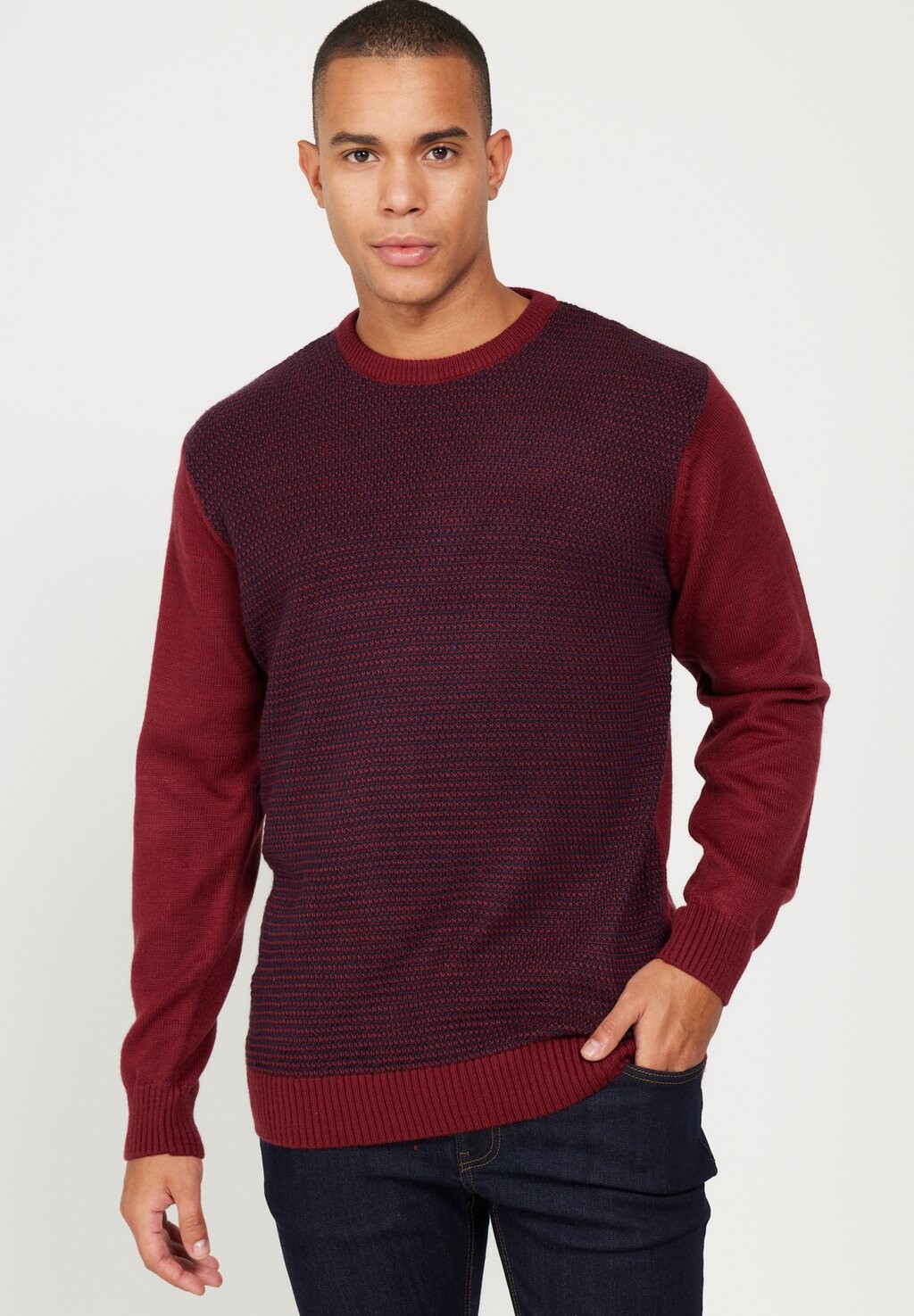 

Вязаный свитер STANDARD FIT O COLLAR AC&CO / ALTINYILDIZ CLASSICS, цвет burgundy navy blue