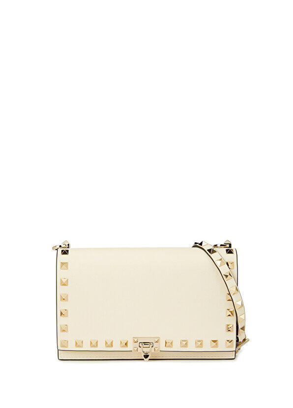 

Rockstud ecru женская кожаная сумка через плечо Valentino Garavani