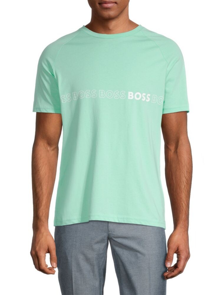 

Узкая футболка с круглым вырезом и логотипом Boss, цвет Light Green