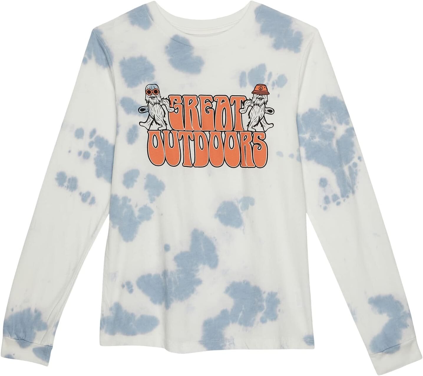 

Футболка Tiny Whales Great Outdoors Long Sleeve Tee, цвет Natural/Stone Blue Tie-Dye