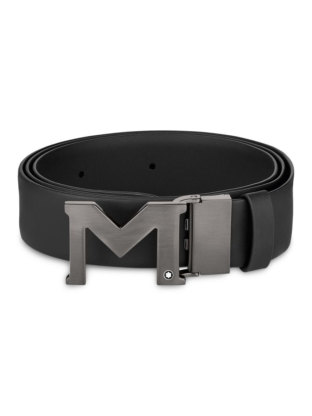 

Кожаный ремень с пряжкой M Montblanc, черный