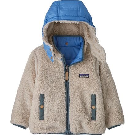 Двусторонняя куртка Tribbles с капюшоном – для младенцев Patagonia, цвет Skiff Blue цена и фото