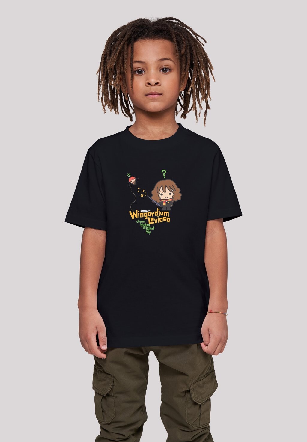 

Футболка с принтом Harry Potter Hermione Granger Wingardium Leviosa Junior F4NT4STIC, черный