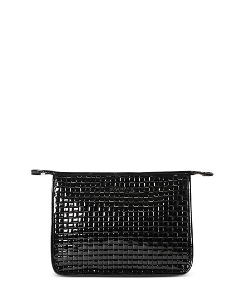 

Лакированный тканый клатч MZ WALLACE, цвет Black