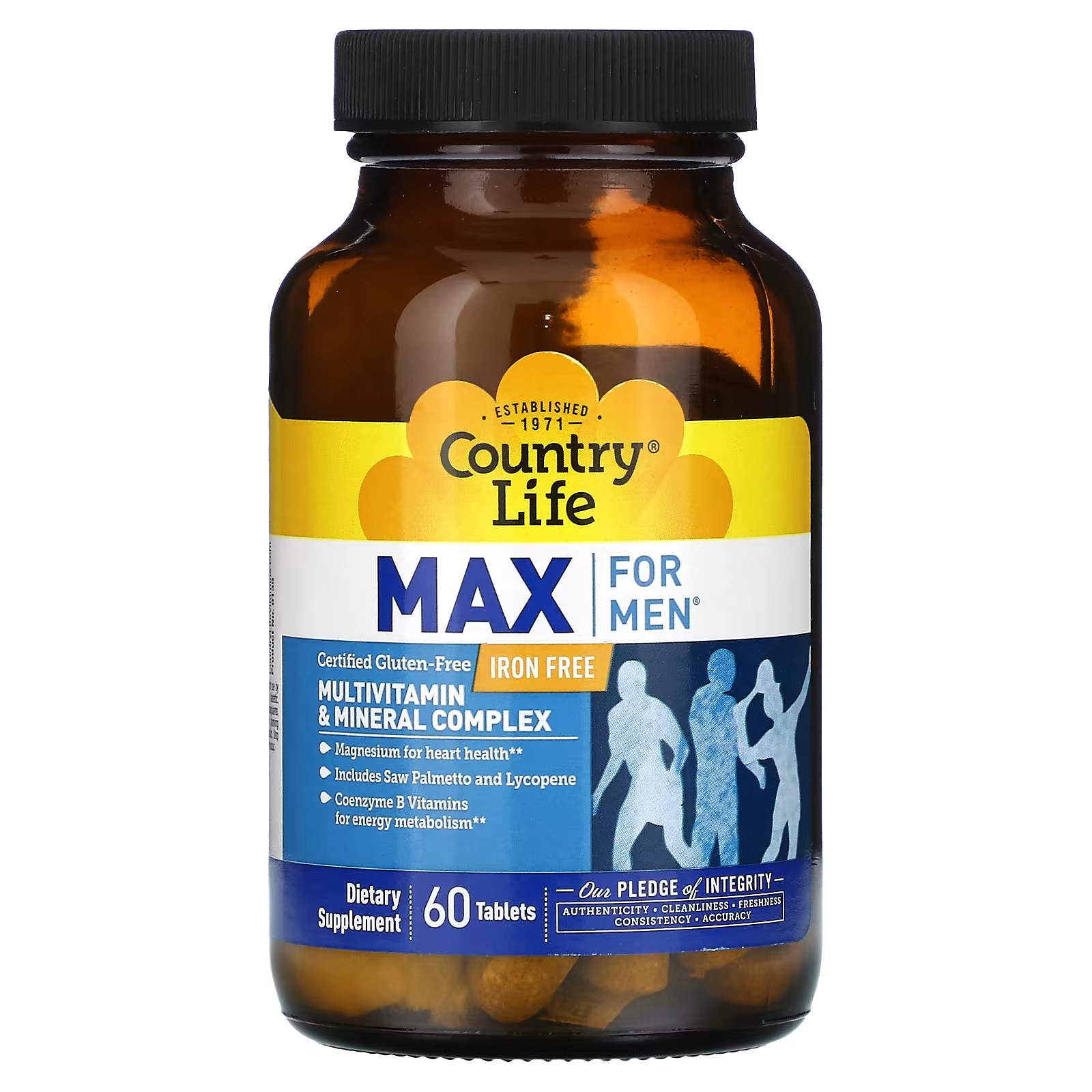 Мультивитаминный и минеральный комплекс Country Life Max для мужчин, 60 таблеток мультивитаминный и минеральный комплекс country life 120 таблеток