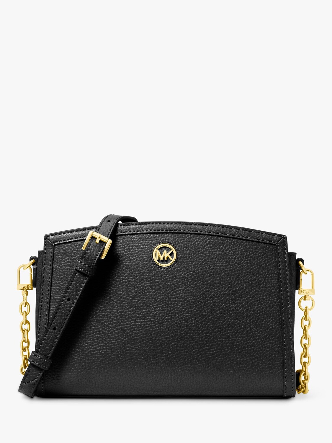 

Сумка через плечо из кожи Michael Kors Chantal Pebble, черная