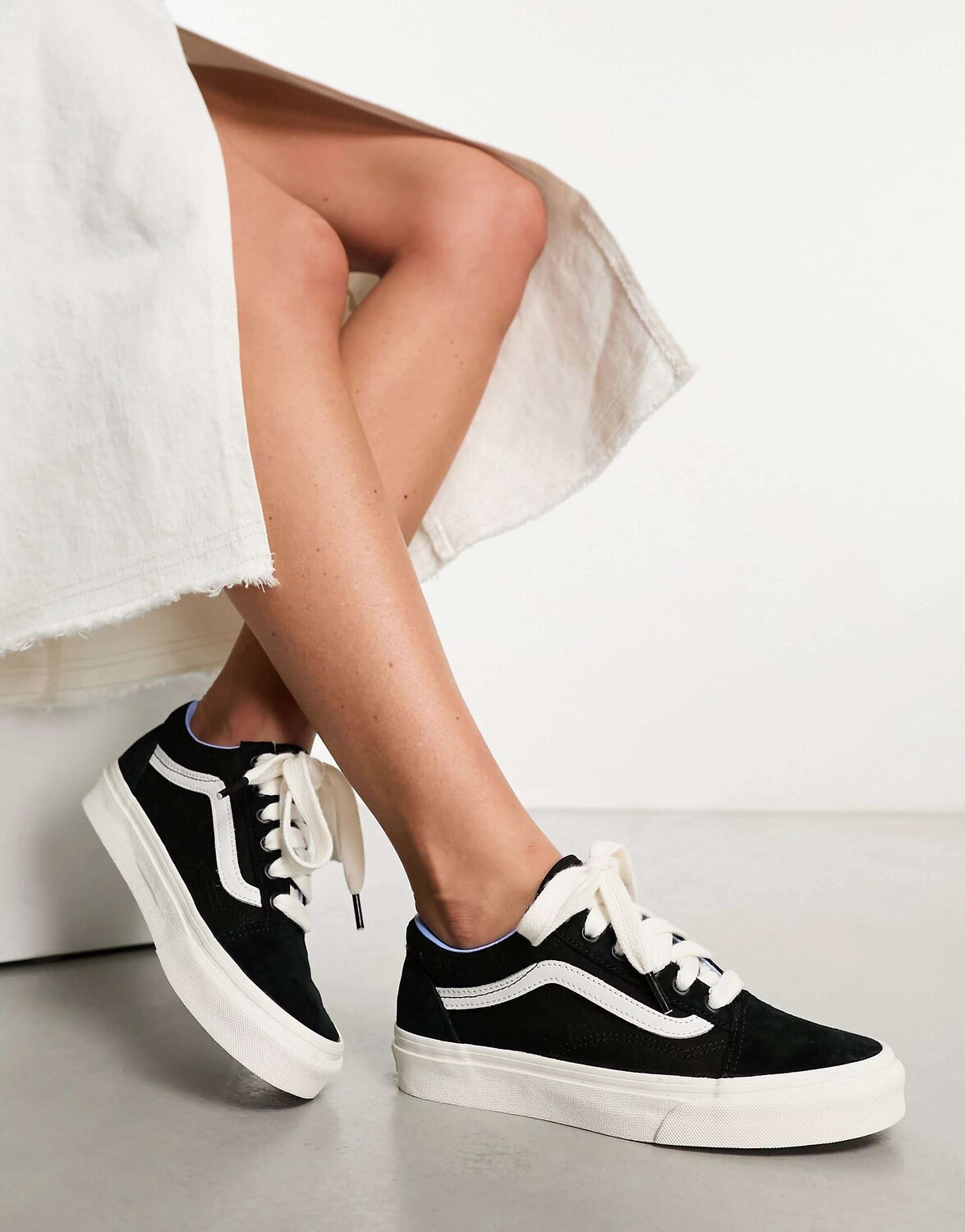 

Черные кроссовки Vans Old Skool с объемными шнурками, Черный