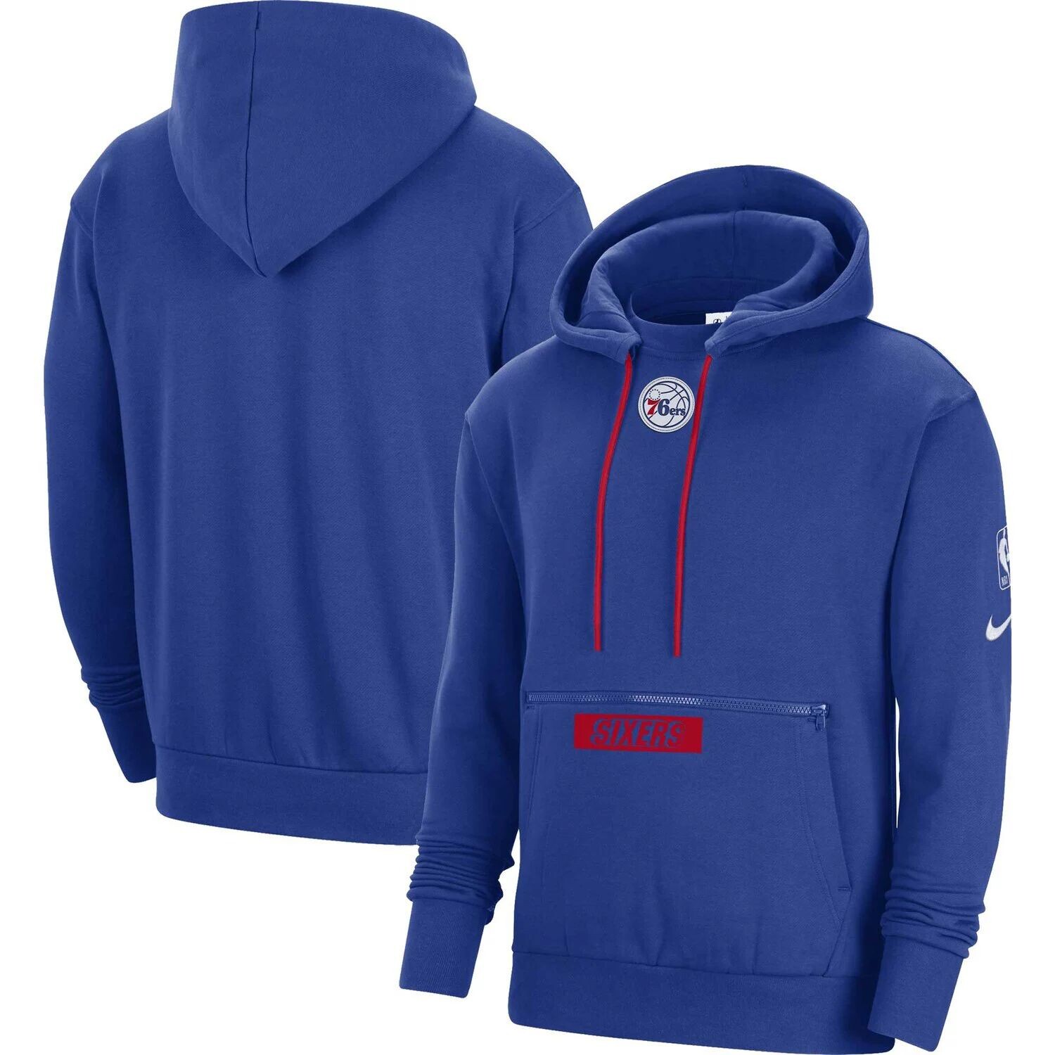 

Мужской пуловер с капюшоном Nike Royal Philadelphia 76ers Courtside Heavyweight