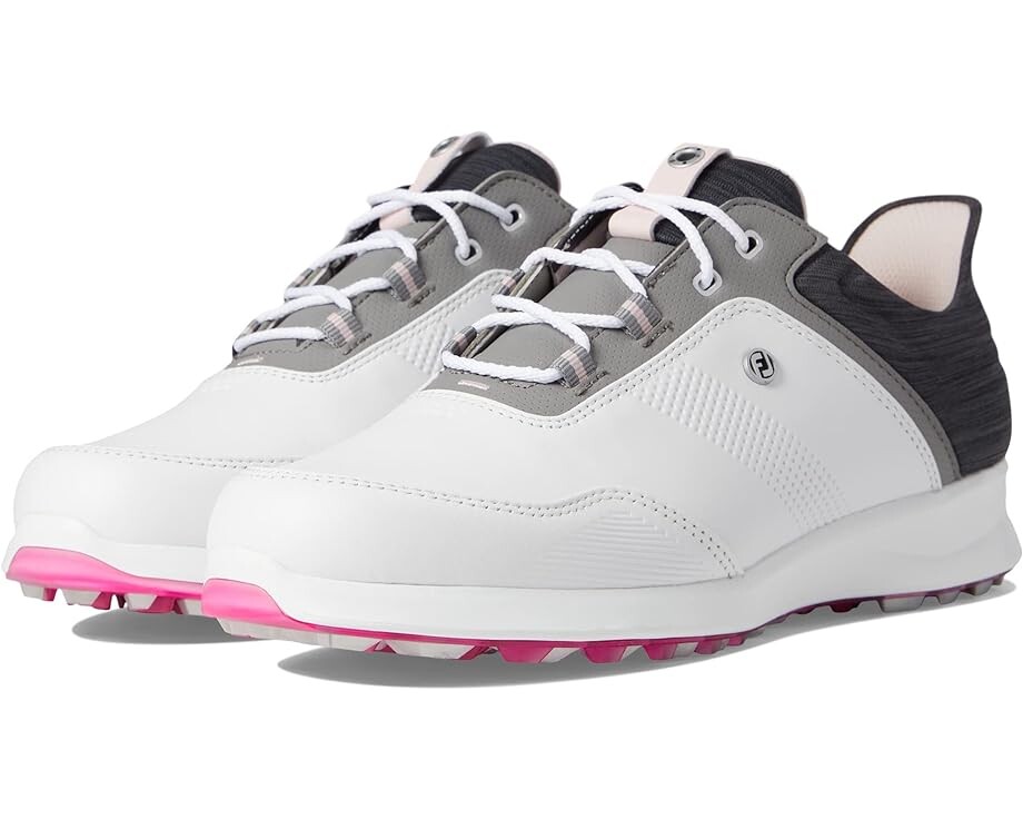 

Кроссовки FootJoy Stratos Spikeless Luxury Casual, белый/черный