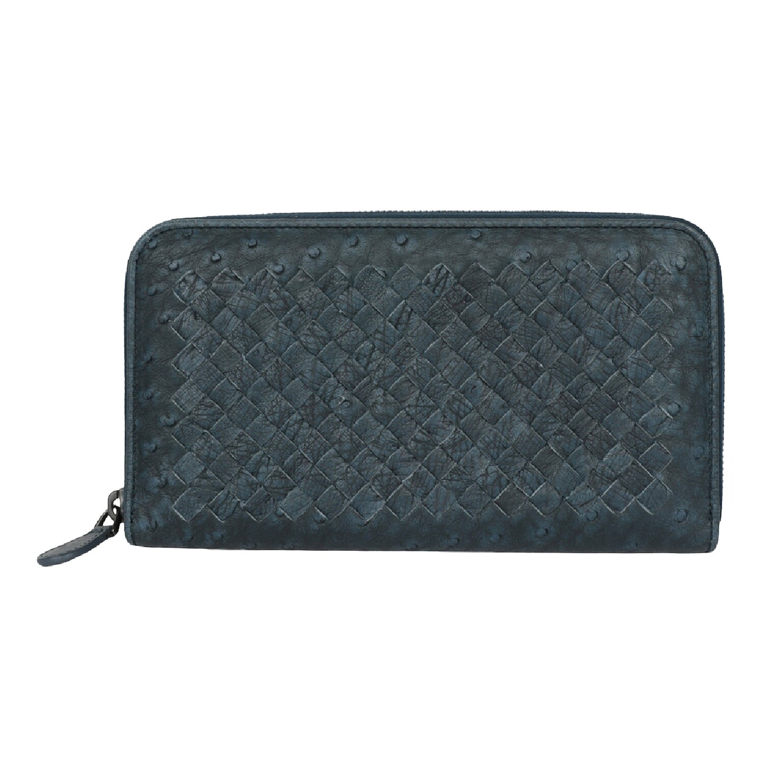 

Кожаный кошелек Bottega Veneta Intrecciato Continental, джинсовый
