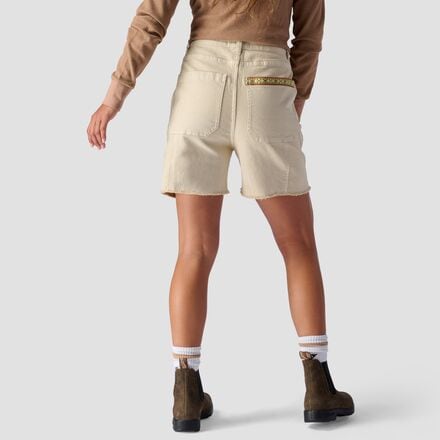 Короткие шорты из хлопковой парусиновой рабочей одежды женские Stoic, цвет Sandshell цена и фото