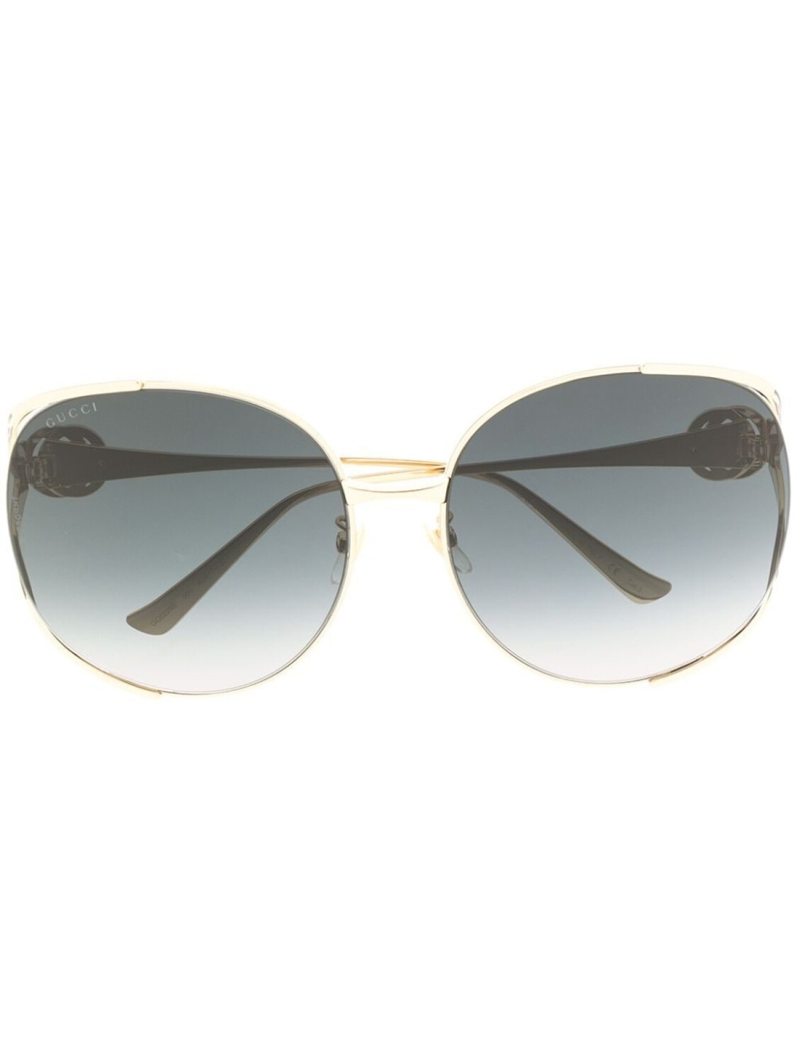 

Gucci Eyewear солнцезащитные очки в круглой оправе, золотистый