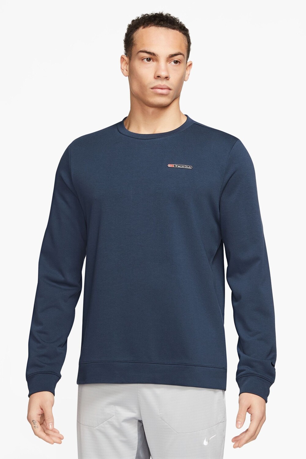 

Флисовая толстовка с круглым вырезом Dri-Fit Track Club с длинными рукавами Nike, синий
