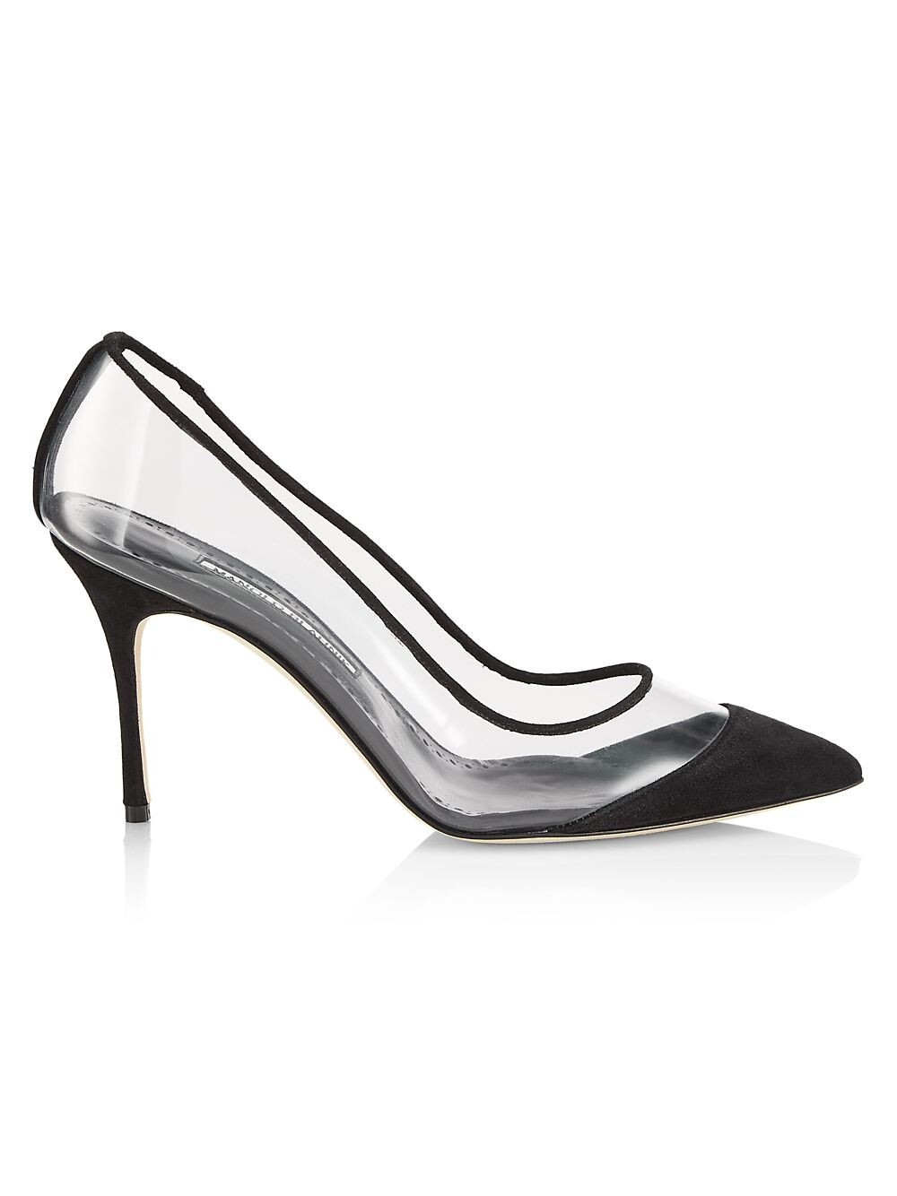 

Туфли-лодочки Pachana 90MM из ПВХ и замши Manolo Blahnik, черный