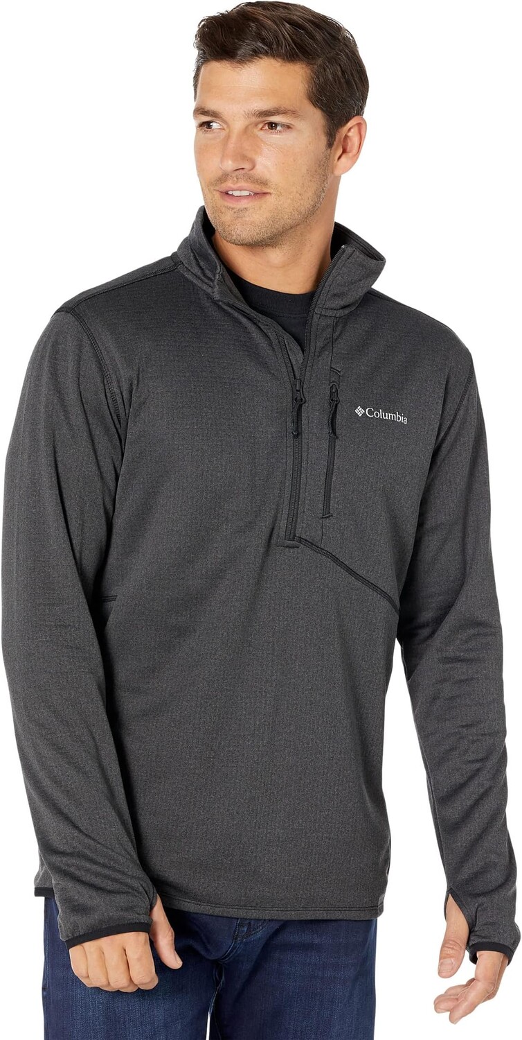 

Толстовка Columbia Park View Fleece 1/2 Zip, цвет Black Heather