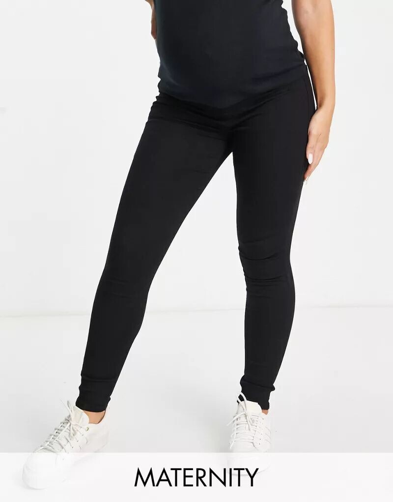 

Черные джинсы с глубоким вырезом Topshop Joni