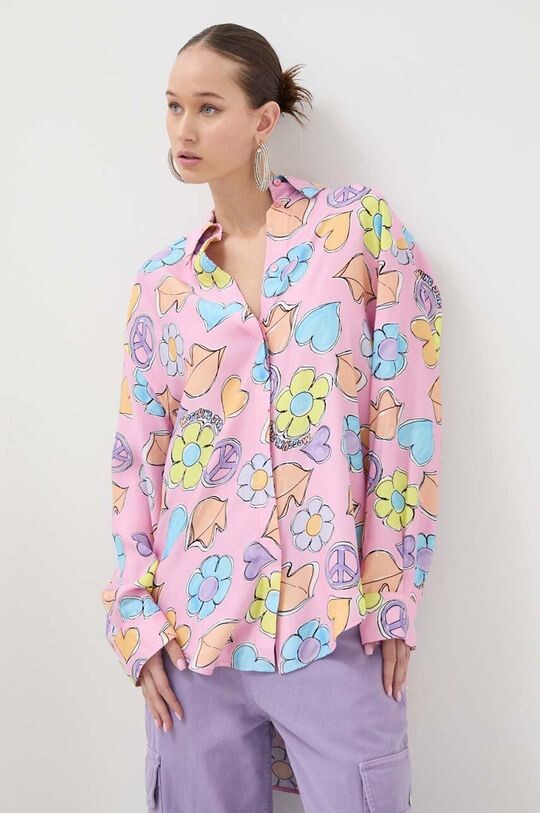 

Рубашка Moschino Jeans, розовый