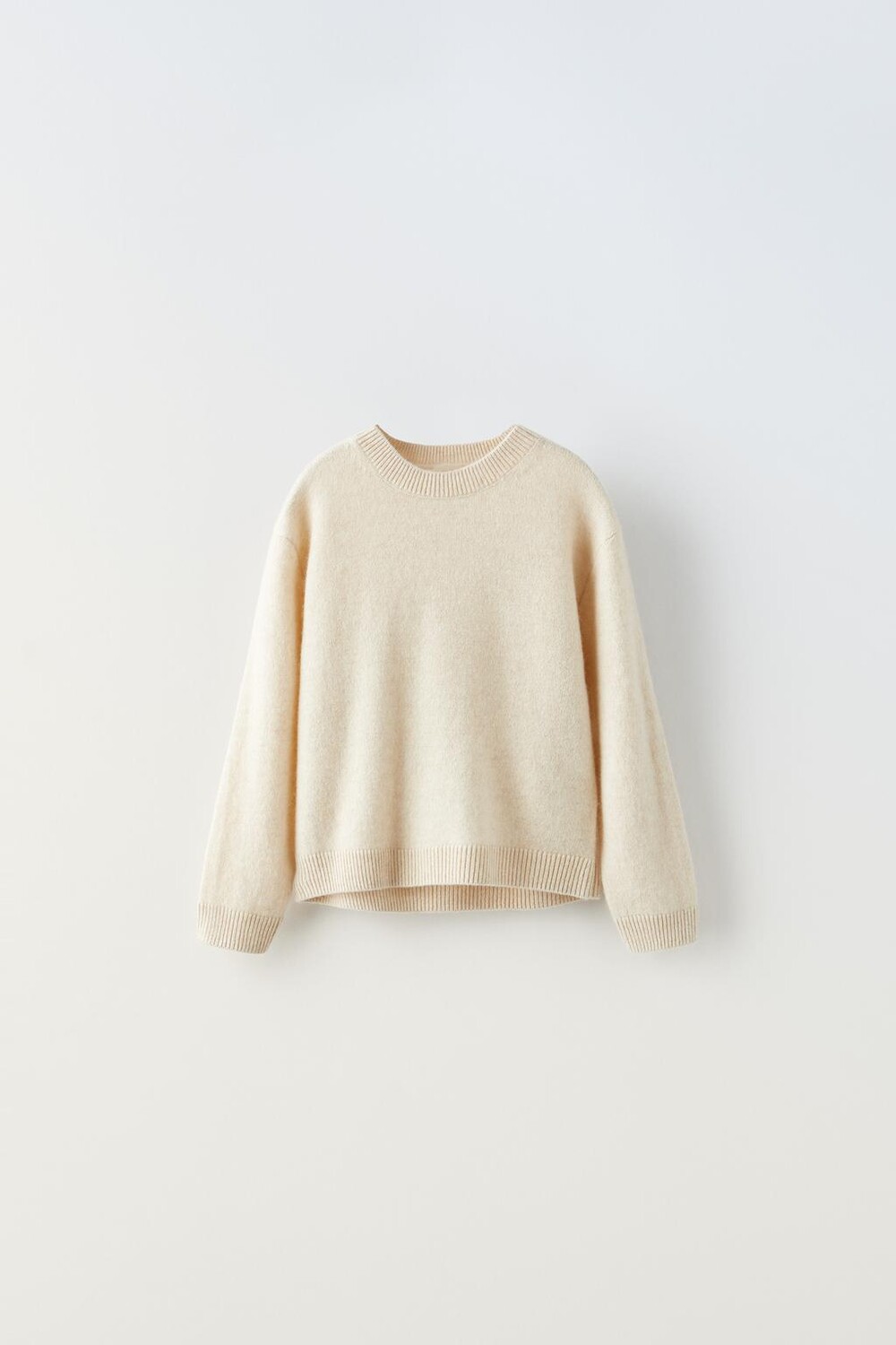 

Трикотажный свитер из 100% кашемира ZARA, песок/мергель