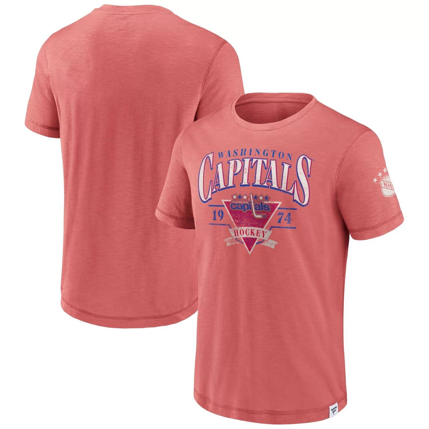 

Мужская красная футболка с логотипом Washington Capitals Elusive Slub Fanatics, Красный