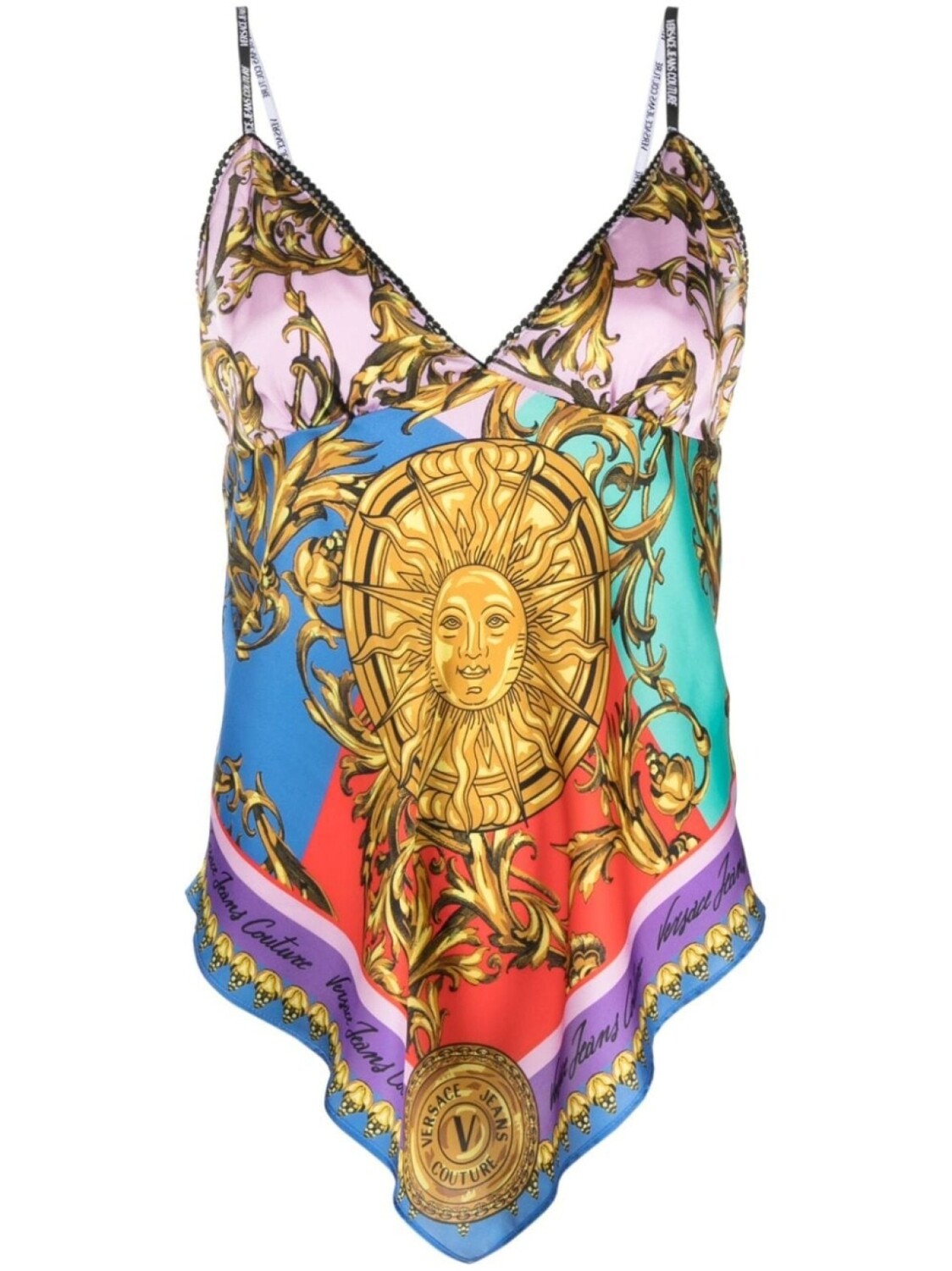

Versace Jeans Couture топ без рукавов с принтом, синий