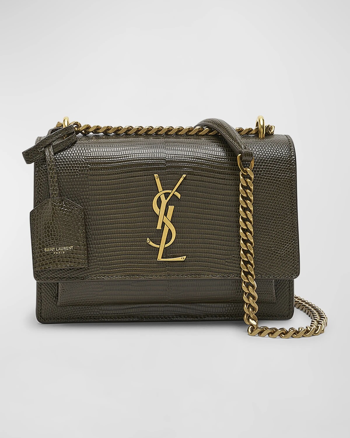 

Маленькая сумка через плечо YSL Lizard Sunset Saint Laurent, цвет Seaweed