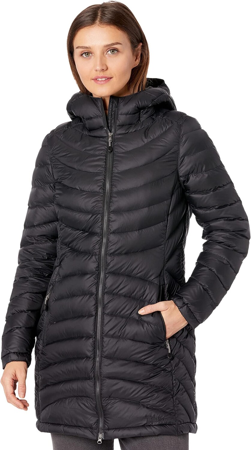 

Пуховик Petite Ultralight 850 с капюшоном L.L.Bean, черный