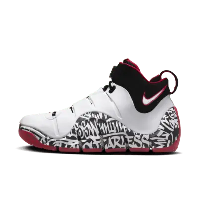 

Кроссовки Nike Zoom LeBron 4, цвет White/Black/University Red/White