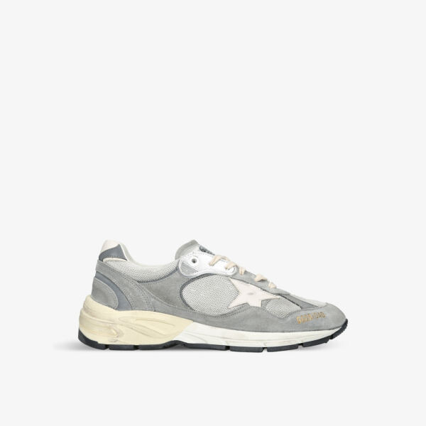 

Мужские низкие кеды Dad-Star из кожи и сетки Golden Goose, серый