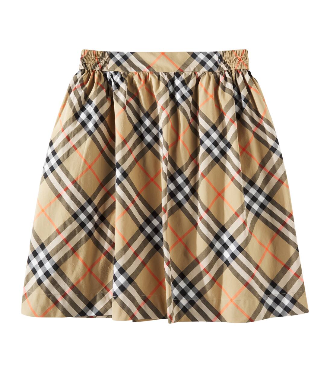 

Юбка из хлопка в клетку Burberry Burberry Kids, цвет sand ip check