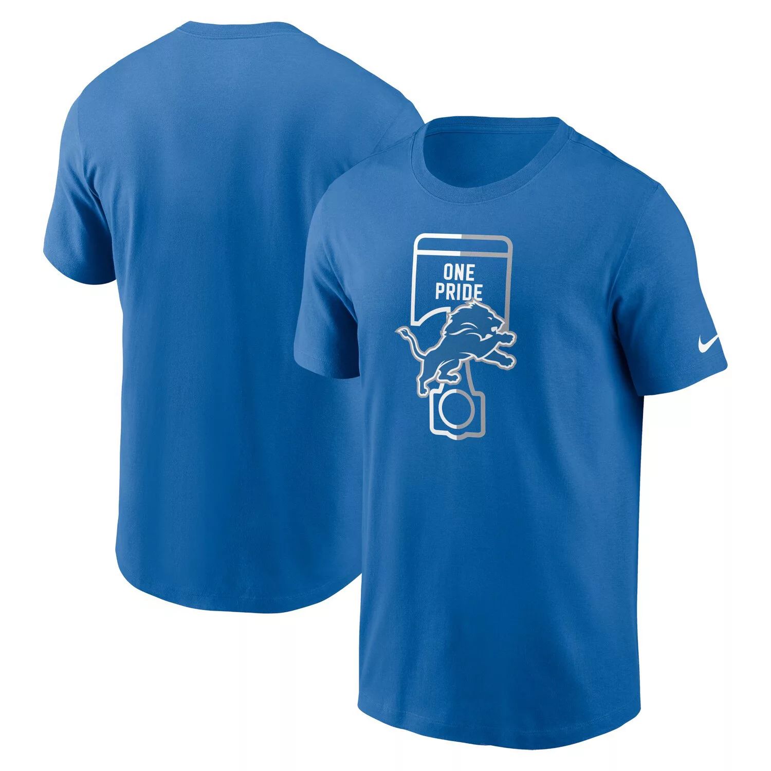 мужская белая игровая майка nike detroit lions jared goff 16 Мужская синяя футболка Nike Detroit Lions Essential Local Phrase