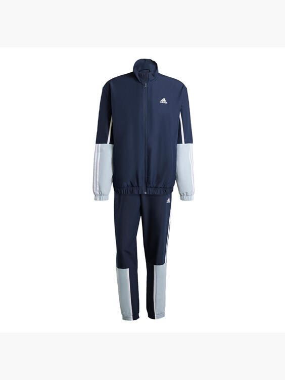 

Спортивный костюм с цветными блоками и 3 полосками Adidas, синий