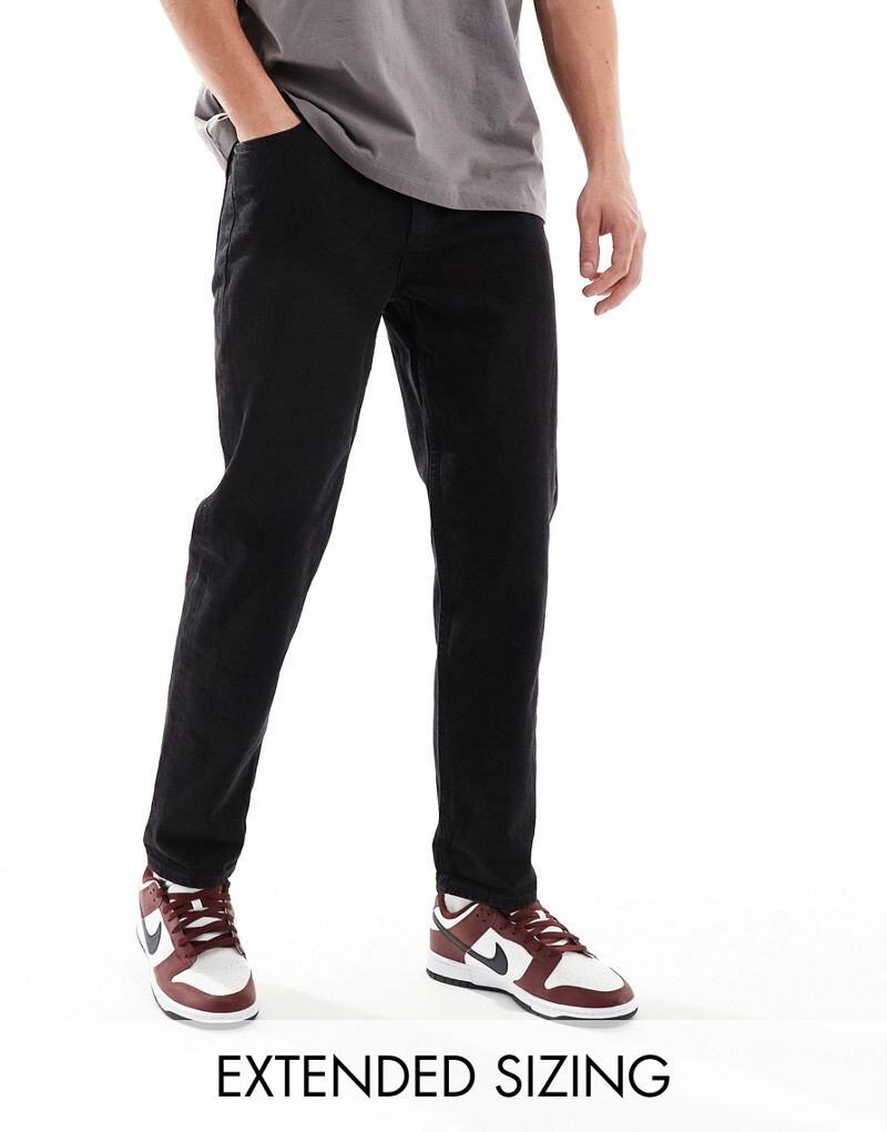 

Черные укороченные прямые джинсы ASOS DESIGN
